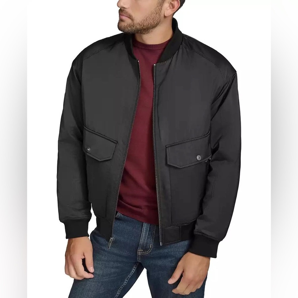 NWT Andrew Marc Sport Grafton Aviator Jacket- Black - Picture 9 of 12